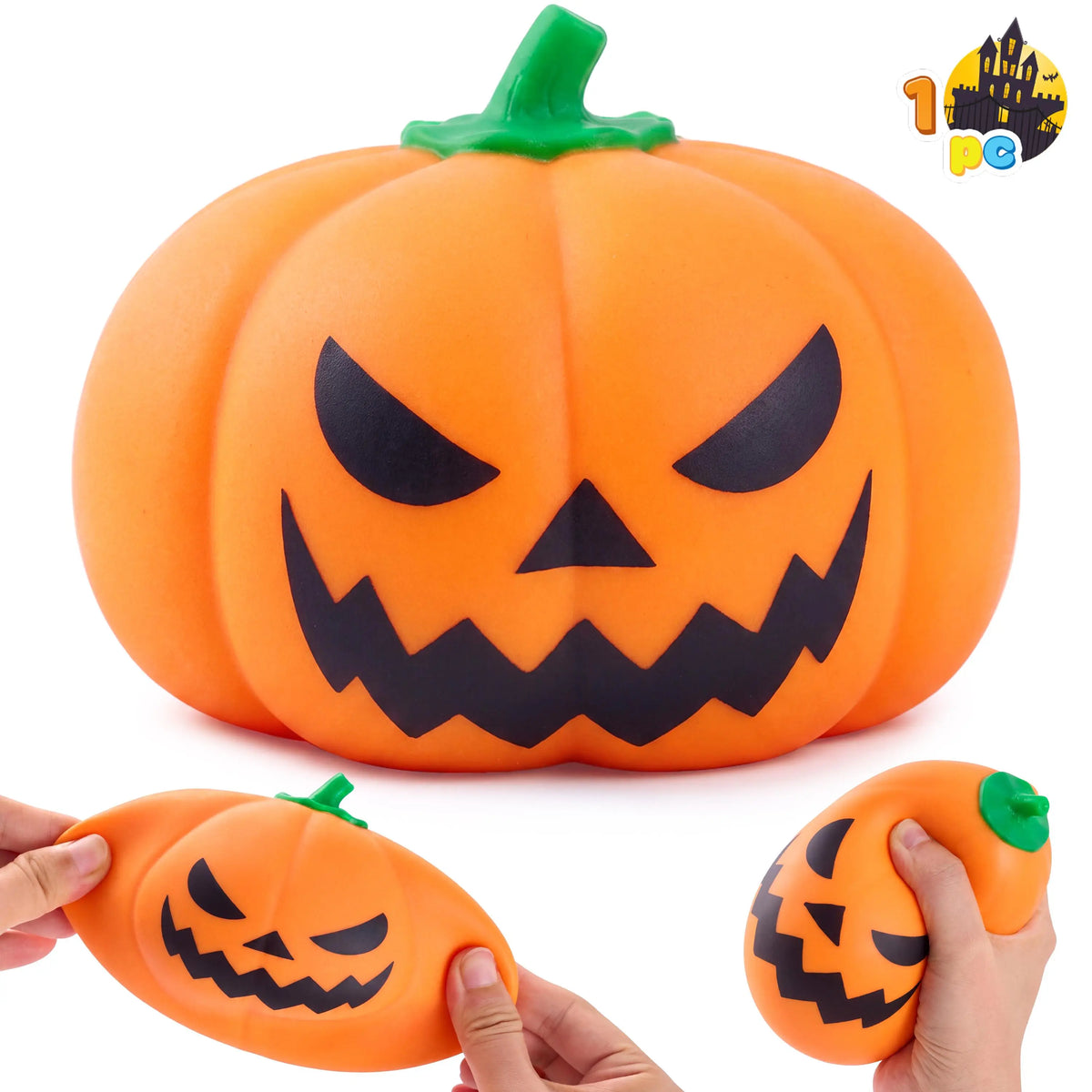 Halloween Dumpling Stress Relief Toys, 1Pcs/3Pcs/6Pcs/8Pcs/12Pcs with Steamer Storage Boxes,Slow‑Rebound Maltose Squishy Toys, Ideal for Halloween Party Gifts, Featuring Grimace Pumpkin and Little Devil Designs，12Pcs Mini Dumpling(5Cm）