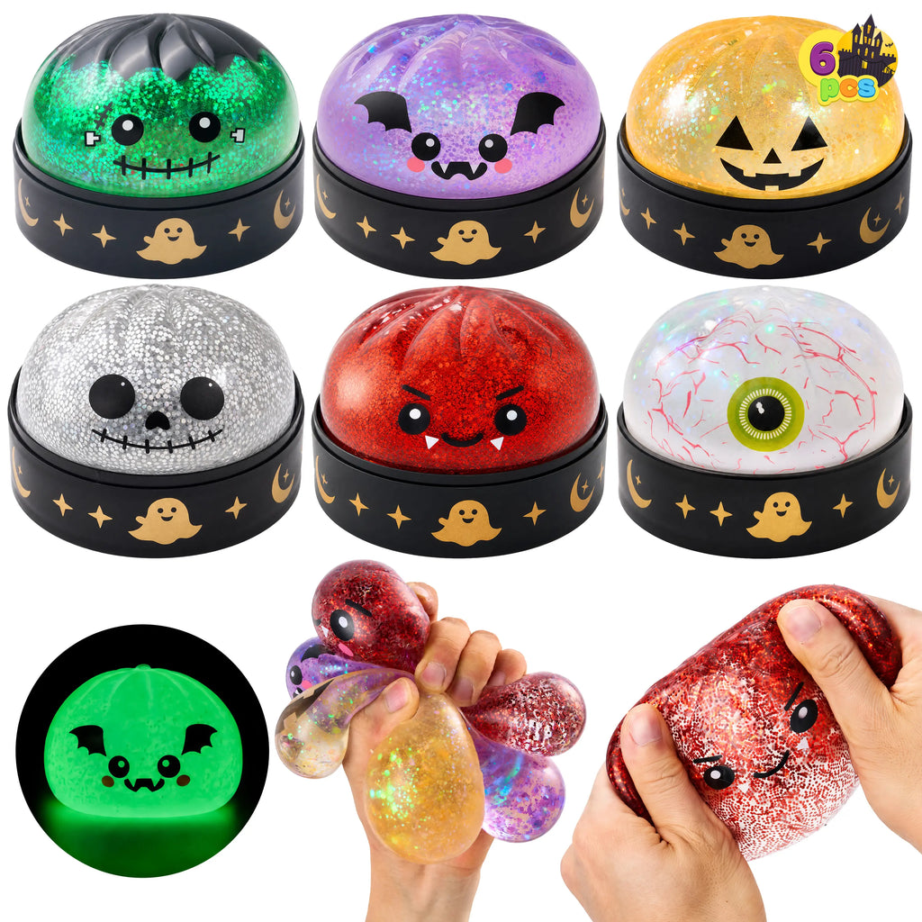 Halloween Dumpling Stress Relief Toys, 1Pcs/3Pcs/6Pcs/12Pcs with Steamer Storage Boxes,Slow‑Rebound Maltose Squishy Toys, Ideal for Halloween Party Gifts, Featuring Grimace Pumpkin and Little Devil Designs，12Pcs Mini Dumpling(5Cm）